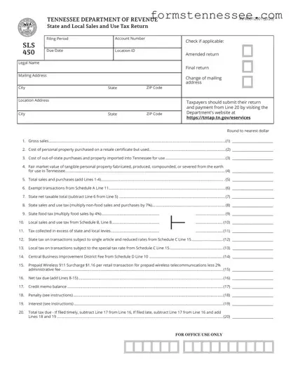 Blank 450 Tennessee Template