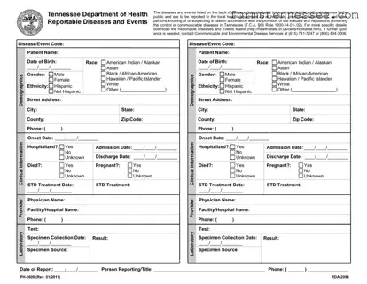 Blank Ph1600 Tennessee Template