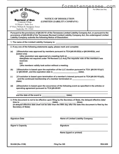Blank Ss 4246 Tennessee Template